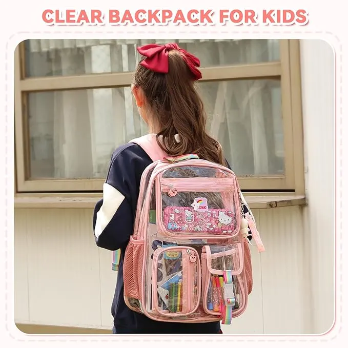 Clear Backpack Heavy Duty,Transparent Backpacks for School,Girls bookbag Stadium Approved,With Keychain - Product Details