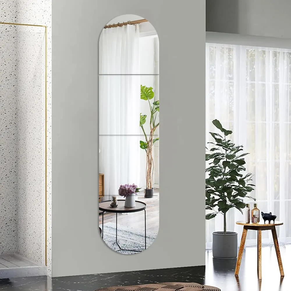 Acrylic Plexiglass Mirrors Wall Mounted Frameless Square Makeup Large Long Mirror for Home Workout Hallway Mirror - Product Details